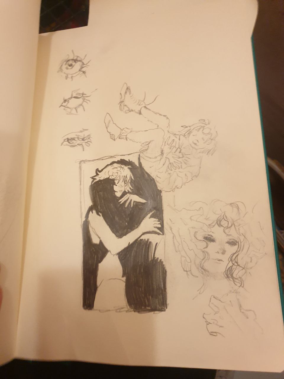 Praca 05 - ciemna postac portrety i studia oczu