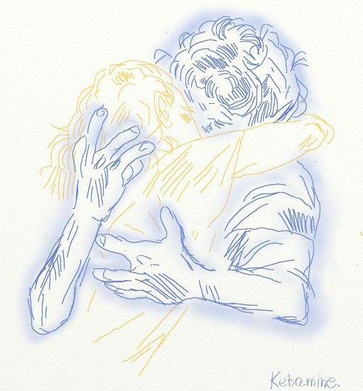 Praca 06 - uscisk w niebiesko-zoltym